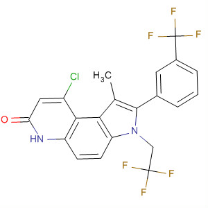 7H-Pyrrolo[3,2-f]quinolin-7-one,9-chloro-3,6-dihydro-1-methyl-3-(2,2,2-trifluoroethyl)-2-[3-(trifluoromethyl)phenyl]-
