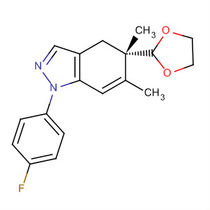 1H-Indazole,5-(1,3-dioxolan-2-yl)-1-(4-fluorophenyl)-4,5-dihydro-5,6-dimethyl-, (5S)-