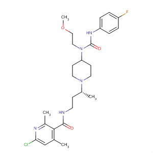 3-Pyridinecarboxamide,6-chloro-N-[(3R)-3-[4-[[[(4-fluorophenyl)amino]carbonyl](2-methoxyethyl)amino]-1-piperidinyl]butyl]-2,4-dimethyl-