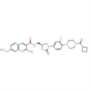 3-Quinolinecarboxamide,N-[[(5S)-3-[4-[4-(cyclobutylcarbonyl)-1-piperazinyl]-3-fluorophenyl]-2-oxo-5-oxazolidinyl]methyl]-7-methoxy-2-methyl-
