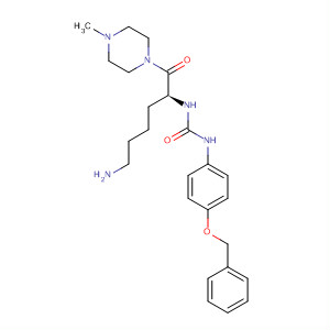 Urea,N-[(1S)-5-amino-1-[(4-methyl-1-piperazinyl)carbonyl]pentyl]-N'-[4-(phenylmethoxy)phenyl]-