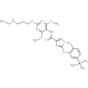 4-Thiazolecarboxamide,2-[5-(1,1-dimethylethyl)-2-methylphenoxy]-N-[2-[3-(ethylamino)propoxy]-4,6-dimethoxy-5-pyrimidinyl]-