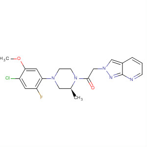 Ethanone,1-[(2S)-4-(4-chloro-2-fluoro-5-methoxyphenyl)-2-methyl-1-piperazinyl]-2-(2H-pyrazolo[3,4-b]pyridin-2-yl)-