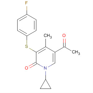 2(1H)-Pyridinone,5-acetyl-1-cyclopropyl-3-[(4-fluorophenyl)thio]-4-methyl-