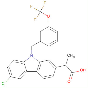 9H-Carbazole-2-acetic acid,6-chloro-a-methyl-9-[[3-(trifluoromethoxy)phenyl]methyl]-