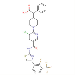Benzeneacetic acid,2-[1-[3-chloro-5-[[[4-[2-fluoro-3-(trifluoromethyl)phenyl]-2-thiazolyl]amino]carbonyl]-2-pyridinyl]-4-piperidinyl]-