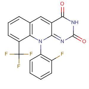 Pyrimido[4,5-b]quinoline-2,4(3H,10H)-dione,10-(2-fluorophenyl)-9-(trifluoromethyl)-