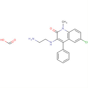 Formic acid, compd. with3-[(2-aminoethyl)amino]-6-chloro-1-methyl-4-phenyl-2(1H)-quinolinone(1:1)