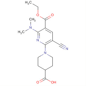 3-Pyridinecarboxylic acid,6-(4-carboxy-1-piperidinyl)-5-cyano-2-(dimethylamino)-, ethyl ester