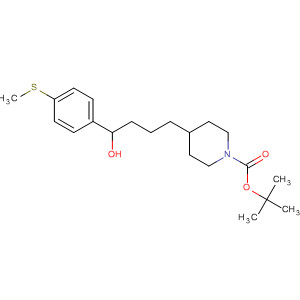 1-Piperidinecarboxylic acid, 4-[4-hydroxy-4-[4-(methylthio)phenyl]butyl]-,1,1-dimethylethyl ester