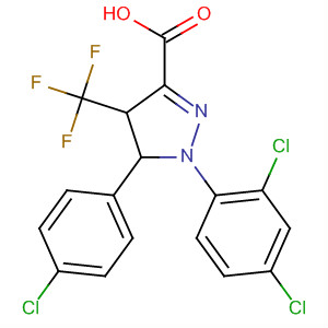 1H-Pyrazole-3-carboxylic acid,5-(4-chlorophenyl)-1-(2,4-dichlorophenyl)-4,5-dihydro-4-(trifluoromethyl)-