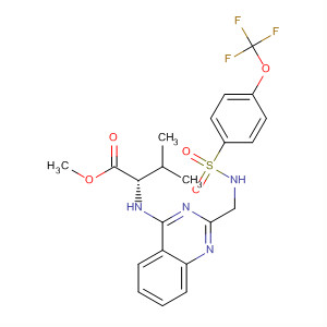 L-Valine,N-[2-[[[[4-(trifluoromethoxy)phenyl]sulfonyl]amino]methyl]-4-quinazolinyl]-, methyl ester