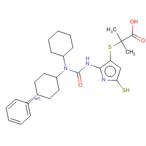 Propanoic acid,2-[[2-[[[cyclohexyl(trans-4-phenylcyclohexyl)amino]carbonyl]amino]-5-thiazolyl]thio]-2-methyl-