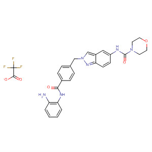 4-Morpholinecarboxamide,N-[2-[[4-[[(2-aminophenyl)amino]carbonyl]phenyl]methyl]-2H-indazol-5-yl]-, 2,2,2-trifluoroacetate (1:1)