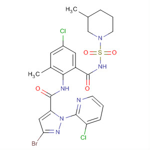 1H-Pyrazole-5-carboxamide,3-bromo-N-[4-chloro-2-methyl-6-[[[(3-methyl-1-piperidinyl)sulfonyl]amino]carbonyl]phenyl]-1-(3-chloro-2-pyridinyl)-