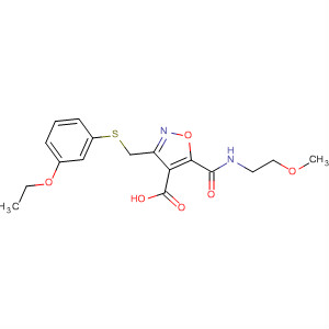4-Isoxazolecarboxylic acid,3-[[(3-ethoxyphenyl)thio]methyl]-5-[[(2-methoxyethyl)amino]carbonyl]-