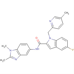 1H-Indole-2-carboxamide,N-(1,2-dimethyl-1H-benzimidazol-5-yl)-5-fluoro-1-[(5-methyl-2-pyridinyl)methyl]-