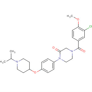 2-Piperazinone,4-(3-chloro-4-methoxybenzoyl)-1-[4-[[1-(1-methylethyl)-4-piperidinyl]oxy]phenyl]-