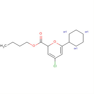 2H-Pyran-2-carboxylic acid, 4-chlorotetrahydro-6-phenyl-, butyl ester,(2R,4R,6R)-rel-