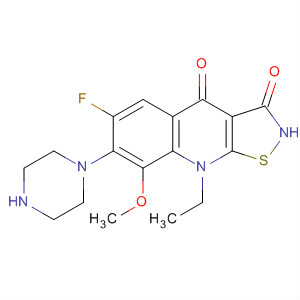 Isothiazolo[5,4-b]quinoline-3,4(2H,9H)-dione,9-ethyl-6-fluoro-8-methoxy-7-(1-piperazinyl)-