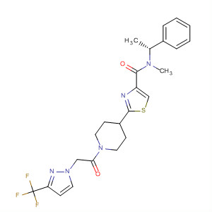 4-Thiazolecarboxamide,N-methyl-N-[(1R)-1-phenylethyl]-2-[1-[2-[3-(trifluoromethyl)-1H-pyrazol-1-yl]acetyl]-4-piperidinyl]-