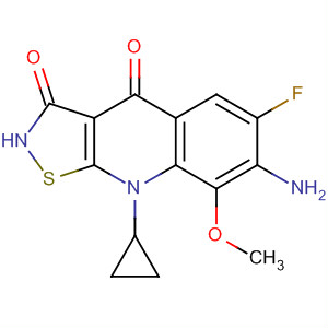 Isothiazolo[5,4-b]quinoline-3,4(2H,9H)-dione,7-amino-9-cyclopropyl-6-fluoro-8-methoxy-