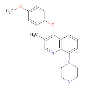 Quinoline, 4-(4-methoxyphenoxy)-3-methyl-8-(1-piperazinyl)-