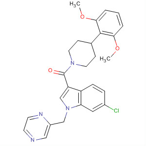 Methanone,[6-chloro-1-(2-pyrazinylmethyl)-1H-indol-3-yl][4-(2,6-dimethoxyphenyl)-1-piperidinyl]-