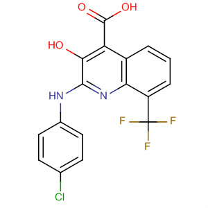 4-Quinolinecarboxylic acid,2-[(4-chlorophenyl)amino]-3-hydroxy-8-(trifluoromethyl)-