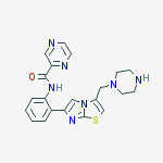 N-[2-[3-(piperazin-1-ylmethyl)imidazo[2,1-b][1,3]thiazol-6-yl]phenyl]pyrazine-2-carboxamide