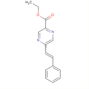 4-Pyridazinecarboxylic acid, 5-(2-phenylethenyl)-, ethyl ester, (E)-