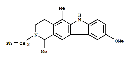 2-benzyl-2,3,4,6-tetrahydro-9-methoxy-1,5-dimethyl-1H-pyrido[4,3-b]carbazole