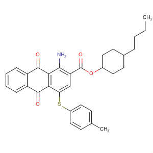 2-Anthracenecarboxylic acid,1-amino-9,10-dihydro-4-[(4-methylphenyl)thio]-9,10-dioxo-,trans-4-butylcyclohexyl ester