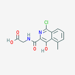 Glycine,  N-[(1-chloro-4-hydroxy-5-methyl-3-isoquinolinyl)carbonyl]-