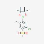 2-(5-chloro-2-methyl-4-(methylsulfonyl)phenyl)-4,4,5,5-tetramethyl-1,3,2-dioxaborolane molecular structure