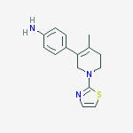 4-(1,2,5,6-TETRAHYDRO-4-METHYL-1-(THIAZOL-2-YL)PYRIDIN-3-YL)BENZENAMINE molecular structure