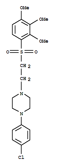 1-(4-chlorophenyl)-4-{2-[(2,3,4-trimethoxyphenyl)sulfonyl]ethyl}piperazine molecular structure