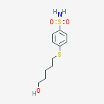 4-[(5-HYDROXYPENTYL)THIO]BENZENESULFONAMIDE molecular structure
