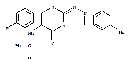 N-[7-(4-fluorophenyl)-3-(3-methylphenyl)-5-oxo-6,7-dihydro-5H-[1,2,4]triazolo[3,4-b][1,3]thiazin-6-yl]benzamide