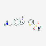 5-(5-(aminomethyl)-1H-indol-2-yl)thiophene-2-sulfonamide molecular structure