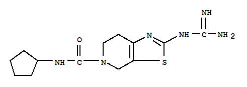 N-cyclopentyl-2-[(diaminomethylidene)amino]-6,7-dihydro[1,3]thiazolo[5,4-c]pyridine-5(4H)-carboxamide