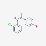 Z-2-(4-FLUOROPHENYL)-1-(2-CHLOROPHENYL)PROPENE molecular structure