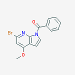 Methanone, (6-bromo-4-methoxy-1H-pyrrolo[2,3-b]pyridin-1-yl)phenyl- molecular structure