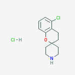 5-chlorospiro[3,4-dihydrochromene-2,4'-piperidine];hydrochloride molecular structure