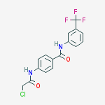 4-(2-chloroacetamido)-N-(3-(trifluoromethyl)phenyl)benzamide molecular structure