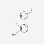 5-(3-CYANO-2-FLUOROPHENYL)-3-HYDROXYPYRIDINE molecular structure