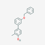 2-methyl-4-(3-phenylmethoxyphenyl)phenol molecular structure