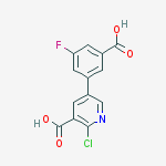 5-(3-carboxy-5-fluorophenyl)-2-chloropyridine-3-carboxylic Acid molecular structure