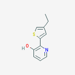 2-(4-ETHYLTHIOPHENYL)-3-HYDROXYPYRIDINE molecular structure