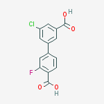 4-(3-carboxy-5-chlorophenyl)-2-fluorobenzoic Acid molecular structure